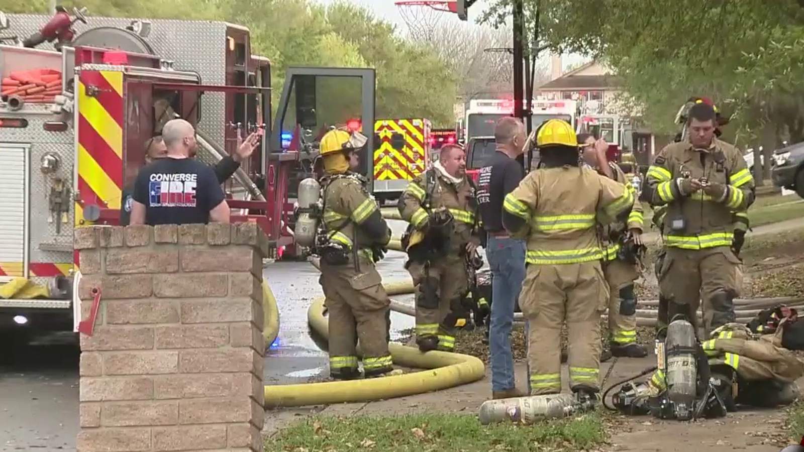 Converse family displaced after lightning strike sets home on fire, firefighters say