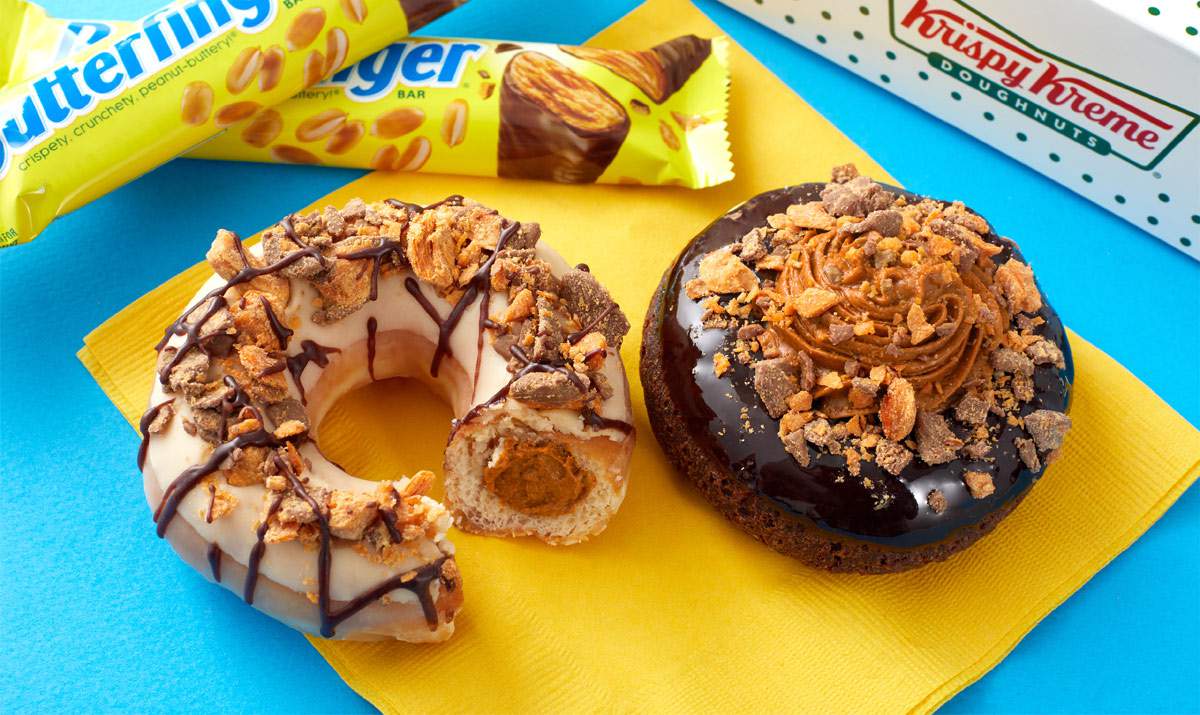 Kreme meets crunch with Krispy Kreme’s new Butterfinger doughnuts