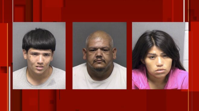 Frank Rangel, 42; his 18-year-old son Adam; and daughter, Alysson Paredes, 25, all were booked into the Bexar County jail early Monday on a charge of concealing a corpse.