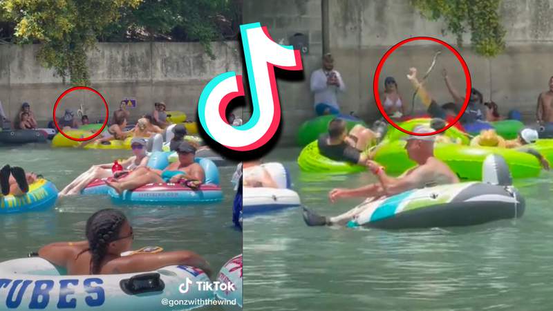 Fake snake prank on TikTok startles tubers on the Comal River