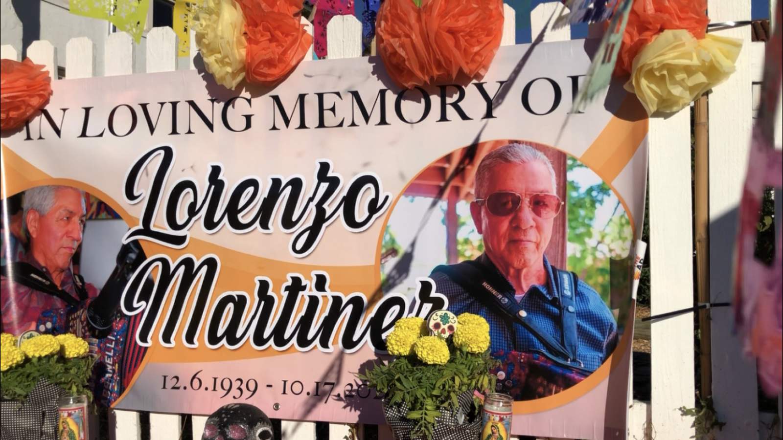 Day of the Dead altar offers healing for non-profit mourning recent death of accordionist, Lorenzo Martínez