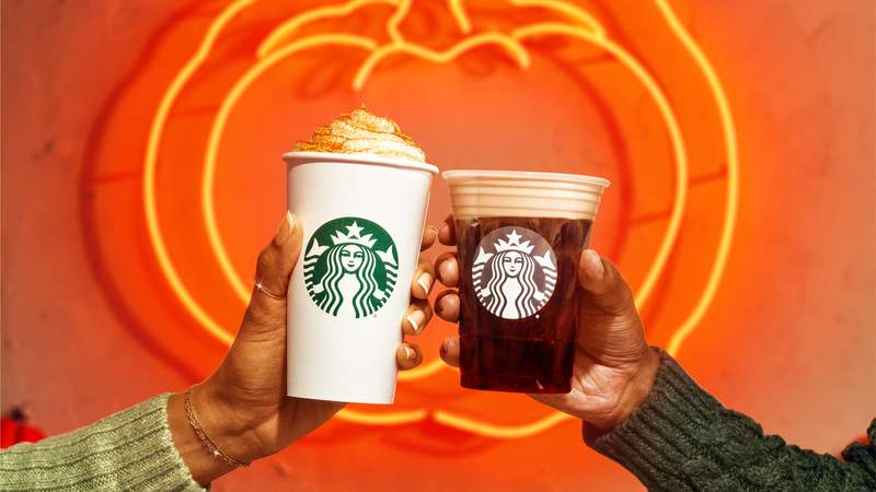 Pumpkin spice lattes, pumpkin cream cold brew return to Starbucks with new apple crisp macchiato