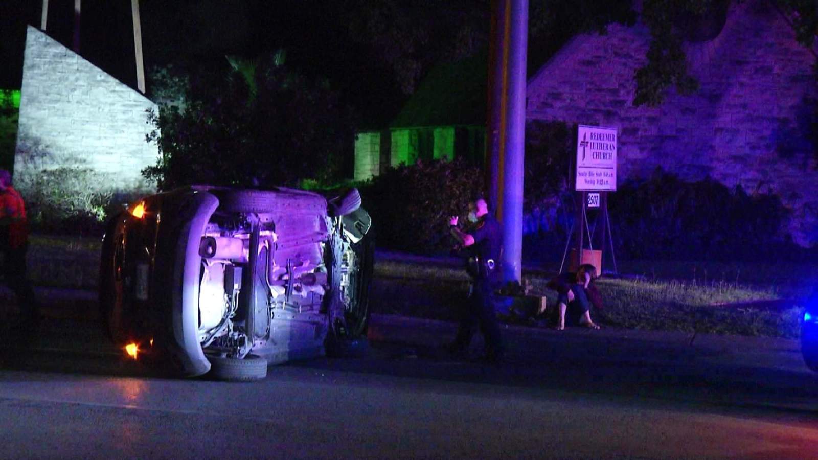 Man taken to hospital after NW Side rollover crash, police say