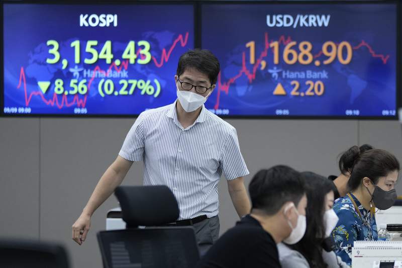 Asian shares slip as Fed signals 'downshift' in economy