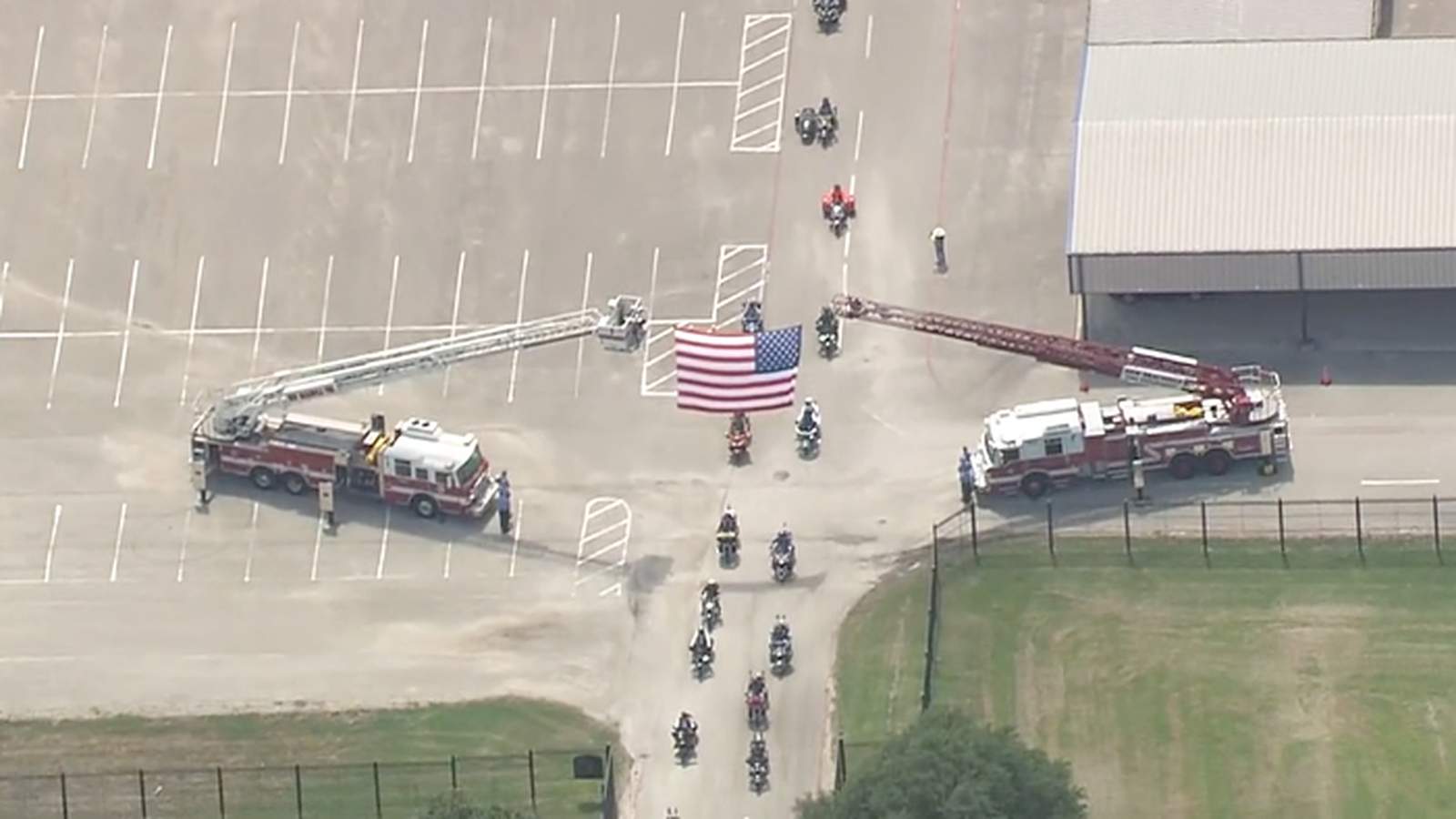 Procession escorts fallen Marine Guillermo Willie Perez to Ft. Sam Houston National Cemetery