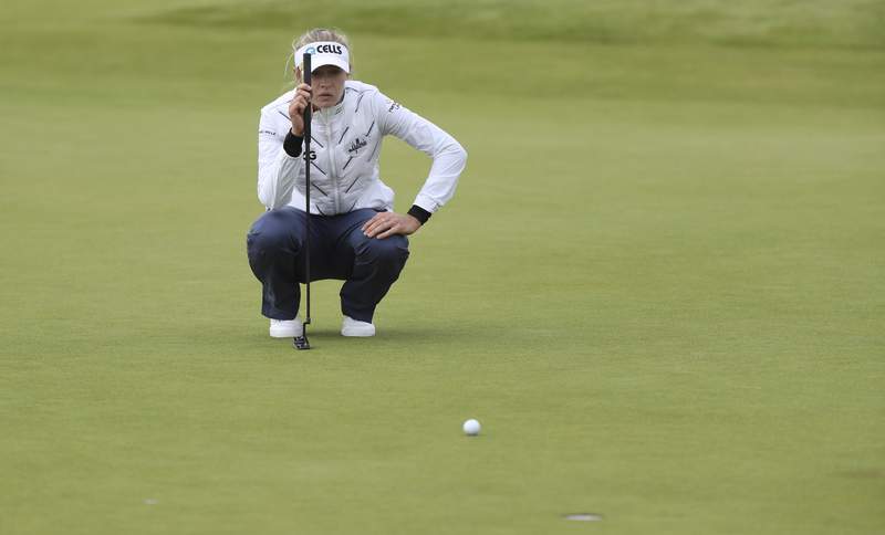 Olympic champ Korda shares lead at Women's British Open