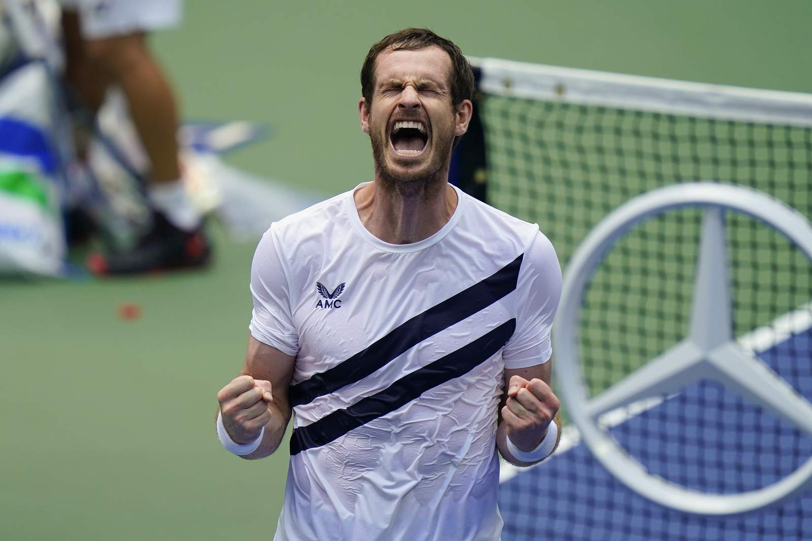 With pros in the stands, Murray saves match point at US Open