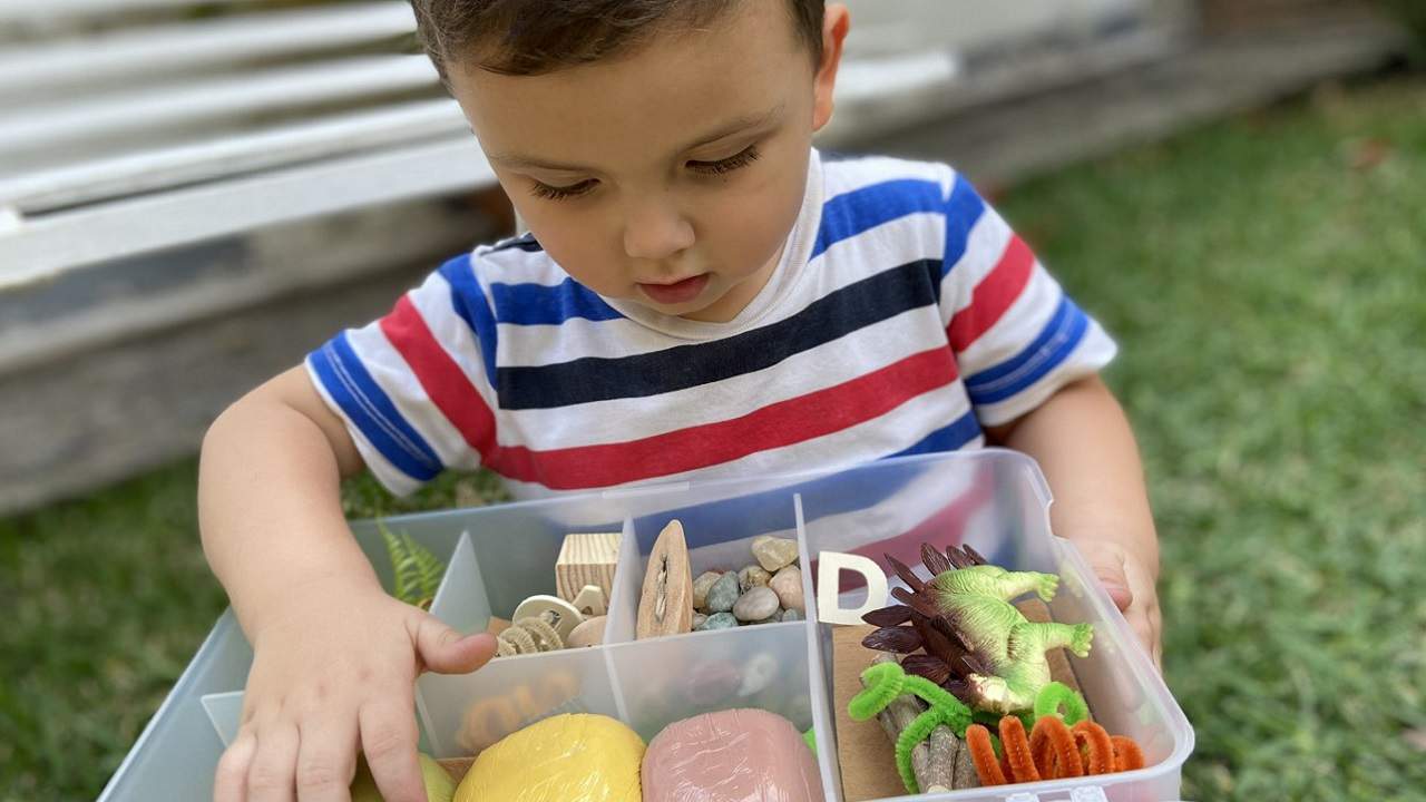 San Antonio mom creates sensory boxes for kids to learn and play at home