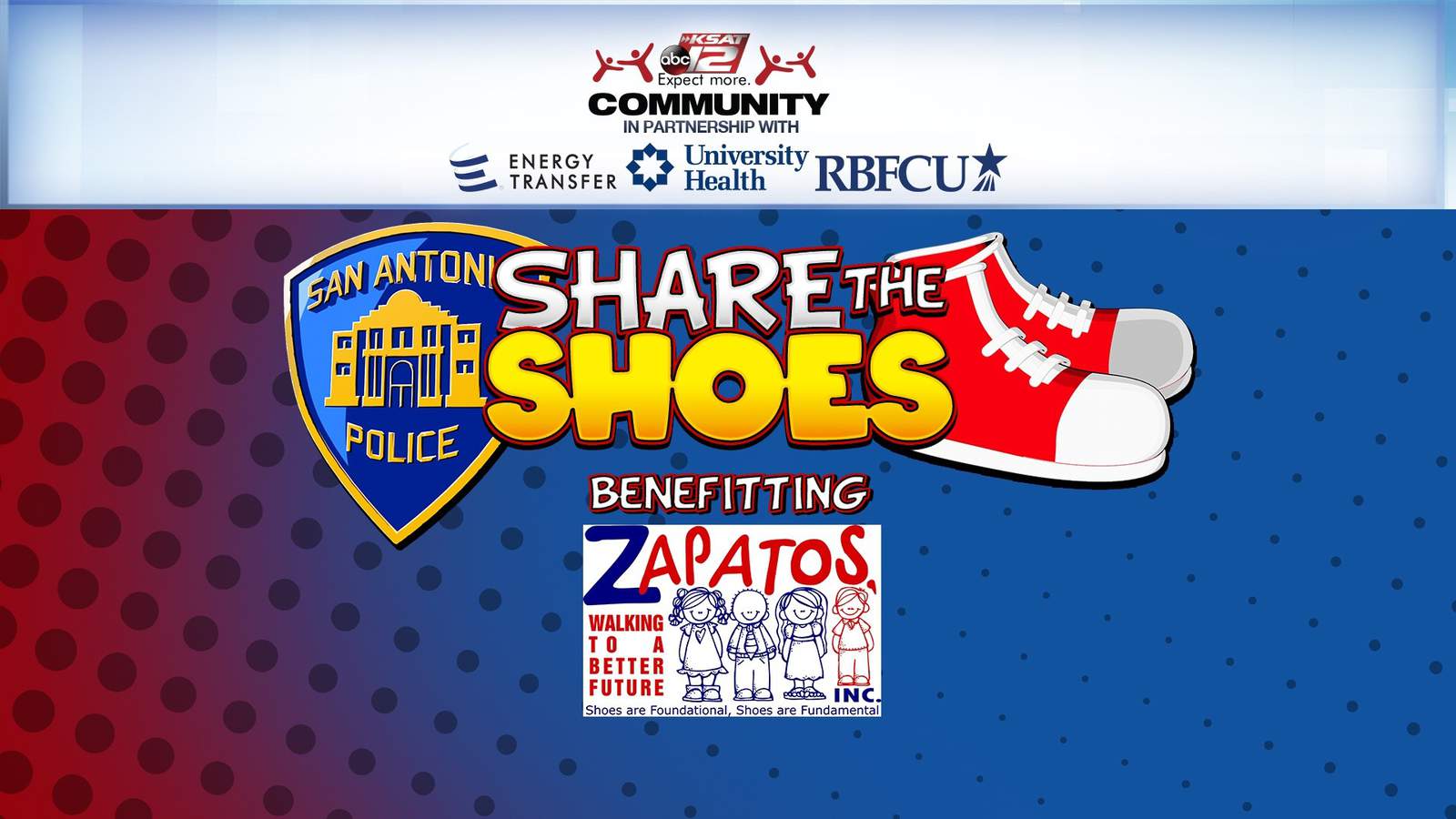 SAPD teams up with KSAT Community in annual 'Share the Shoes’ drive