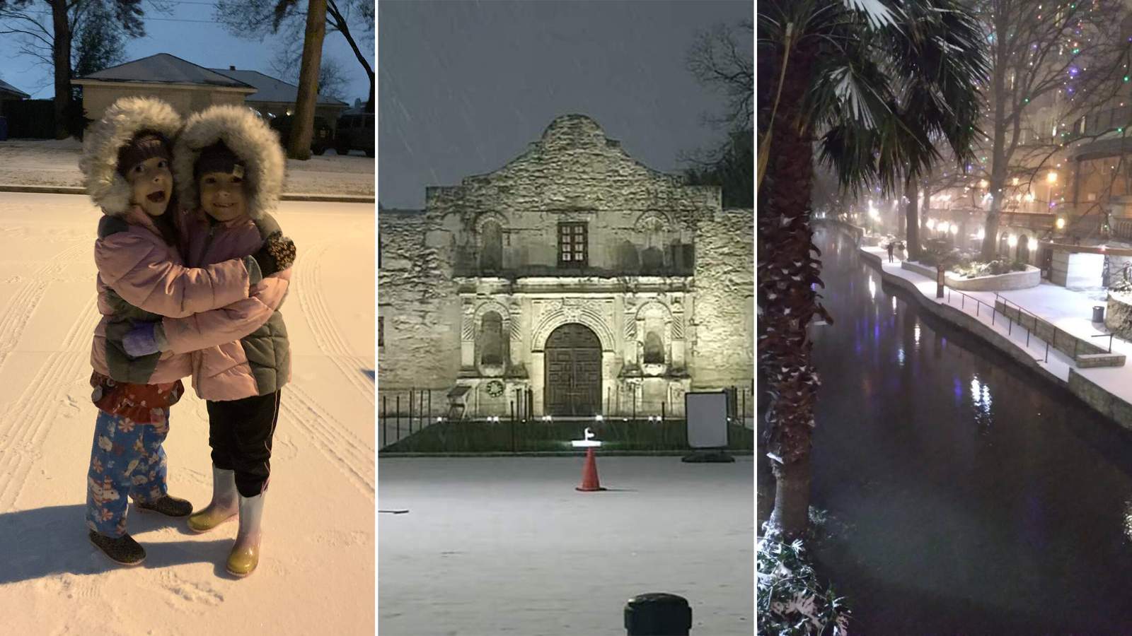 KSAT readers share images of sleet and snow during Central, South Texas freeze