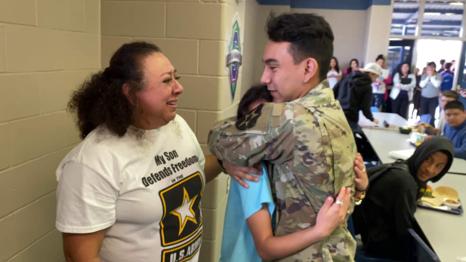 Soldier surprises mother, sister at Somerset High School