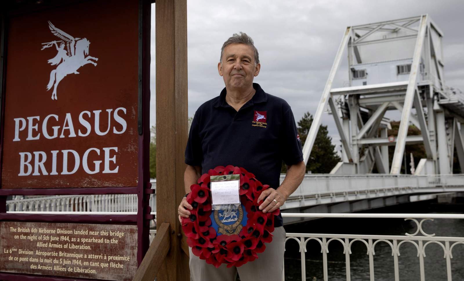 One man lays wreaths in Normandy on this unusual D-Day