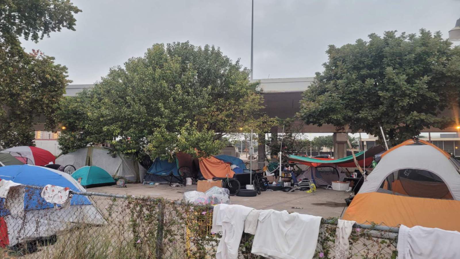 Pandemic puts downtown homeless encampments in plain sight