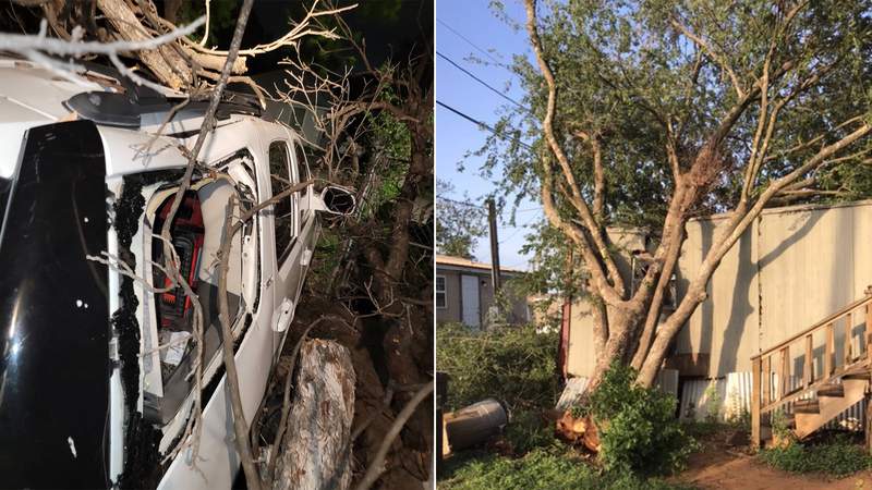KSAT viewers share images of damage after fierce winds overnight in southern parts of Bexar County