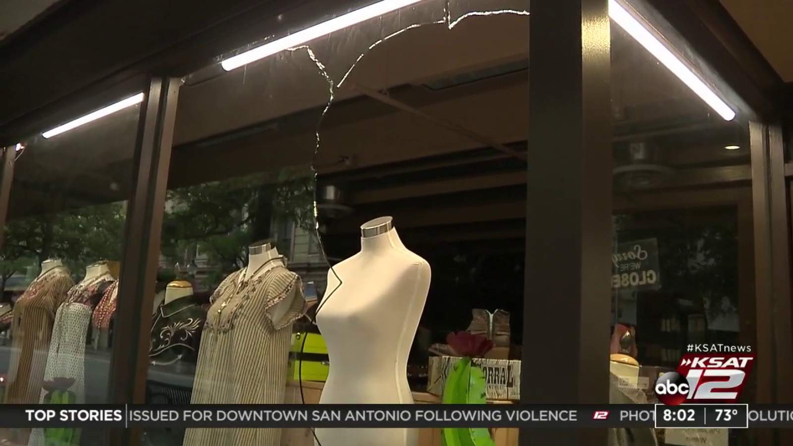Cleanup begins after downtown San Antonio stores damaged and vandalized