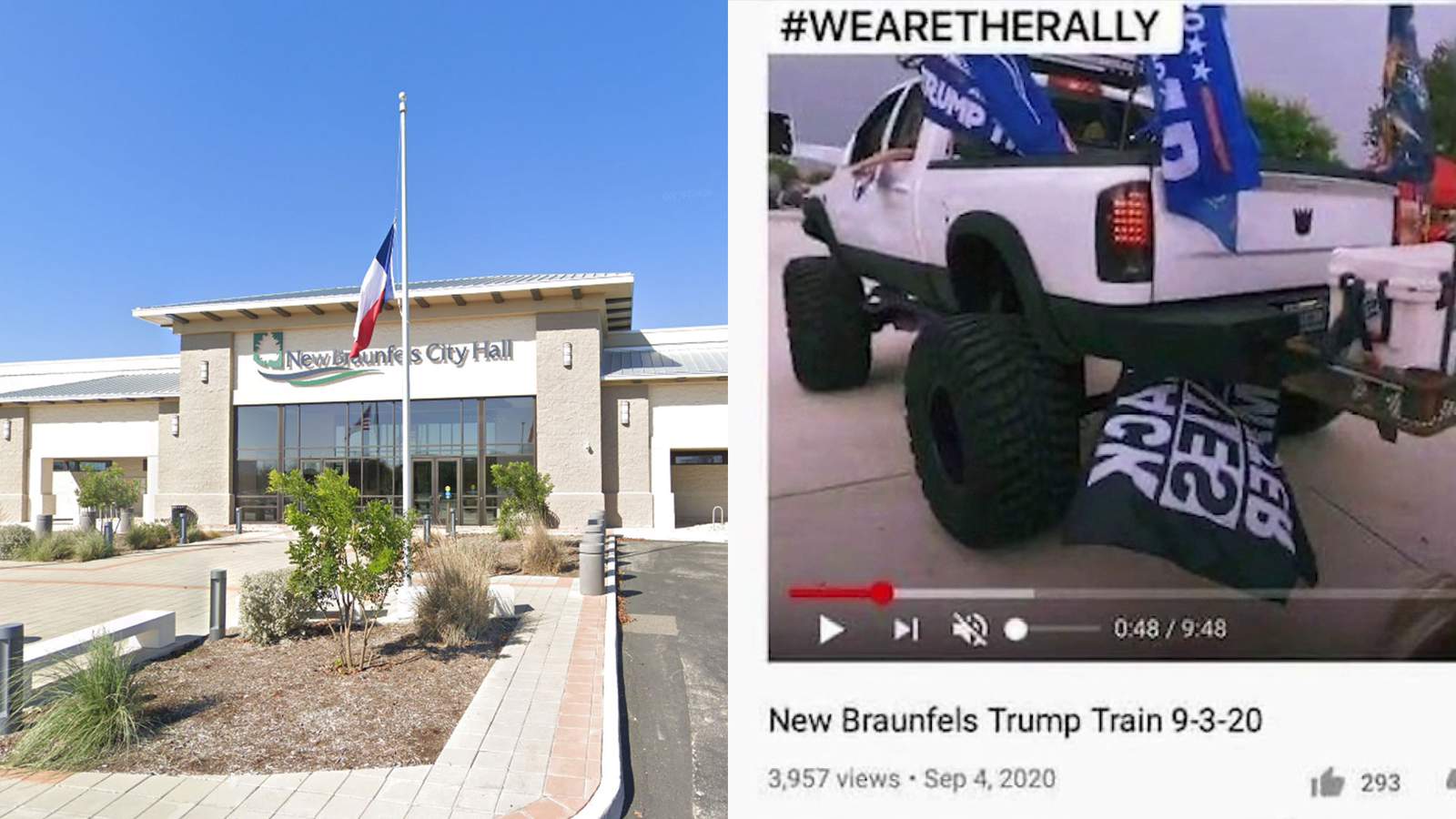 New Braunfels mayor responds after image surfaces of BLM flag dragged under truck at Trump rally