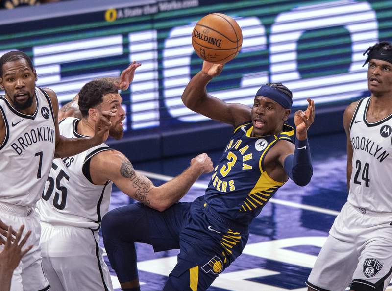 Durant scores 42, Nets torch depleted Pacers 130-113