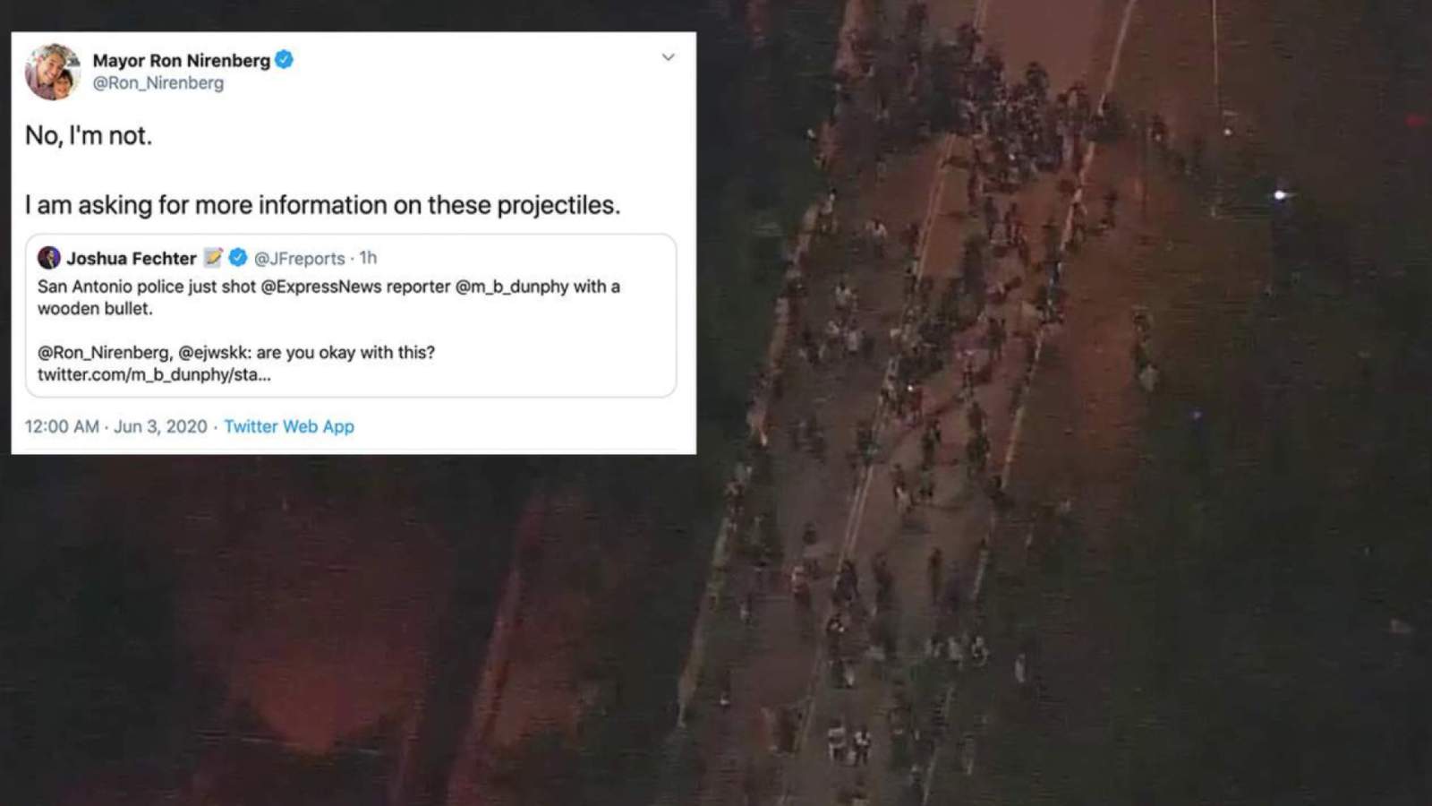 San Antonio mayor questions police use of projectiles on protesters, media at Alamo