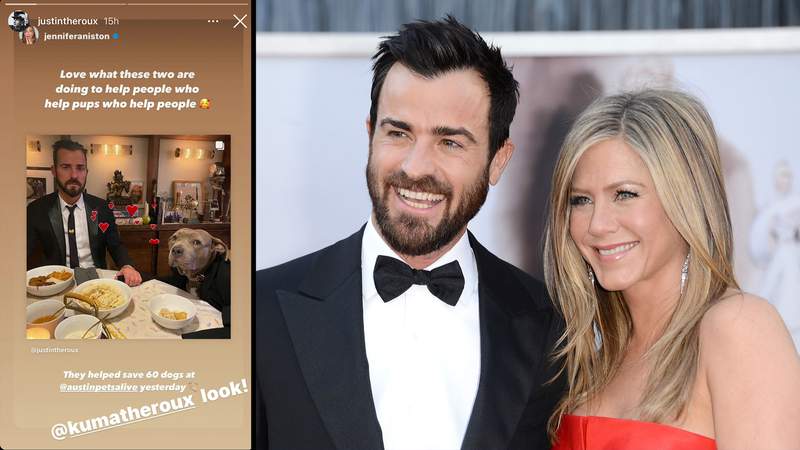 Hollywood actor Justin Theroux supports Texas animal shelter with cheers from ex Jennifer Aniston
