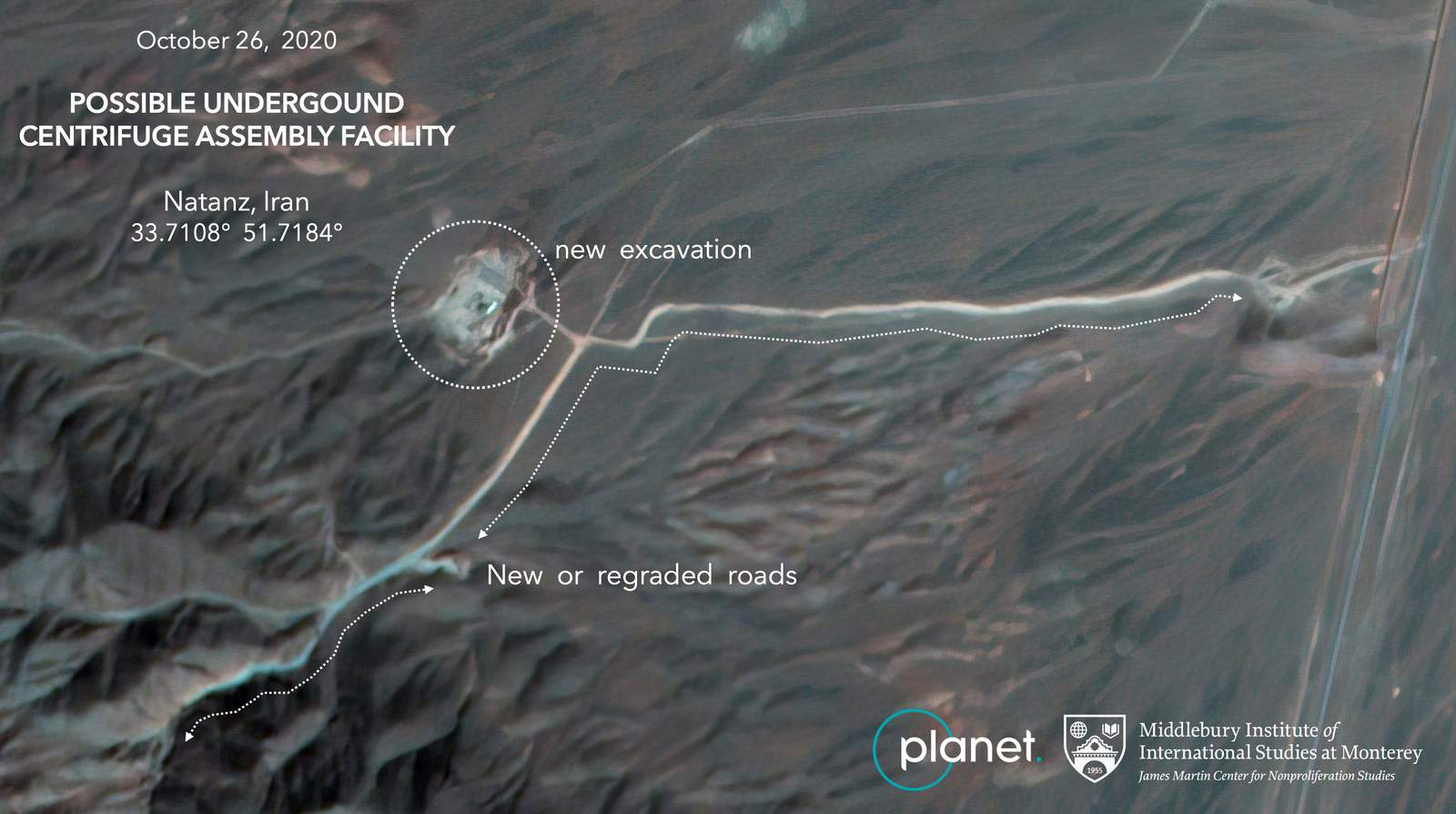 Satellite photos show construction at Iran nuclear site