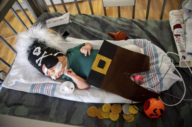 NICU babies at Children’s Hospital of San Antonio are all dressed up for Halloween