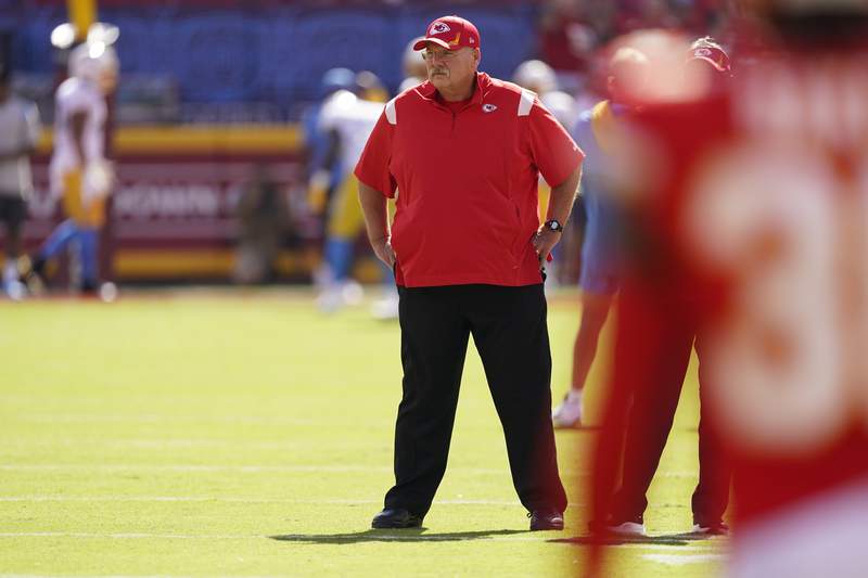 Chiefs' Andy Reid back working after brief hospitalization